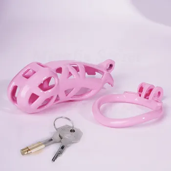 New Upgrade Cobra Male Chastity Device With Arc-shaped 4 Penis Rings,Resin Cock Cage,Chastity Belt,Penis Lock,Sex Toys For Men 5