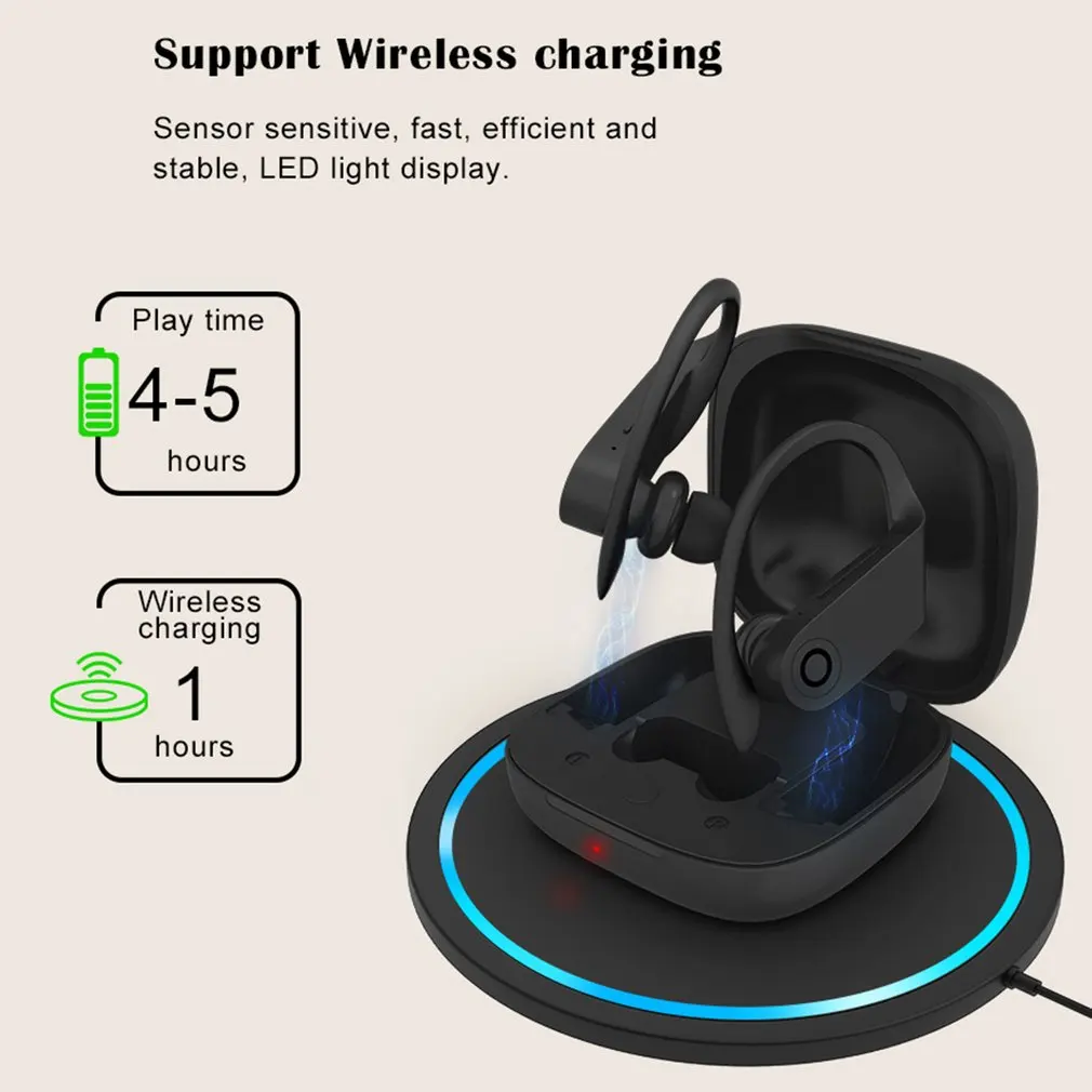 B10 TWS, беспроводные Bluetooth наушники, Спортивная гарнитура, наушники, водонепроницаемые наушники с беспроводной зарядной коробкой, PK I9000 TWS