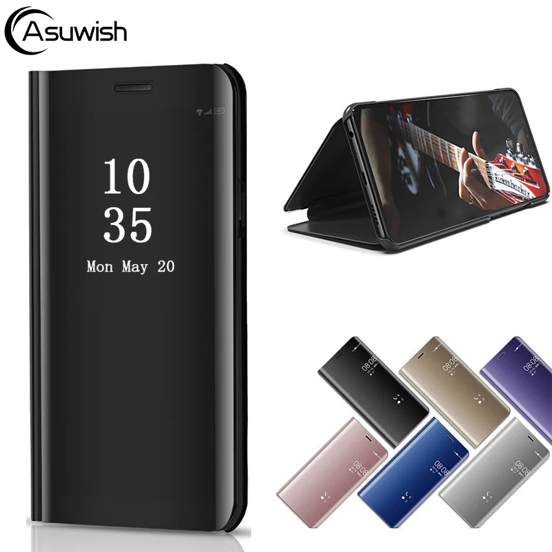 Зеркальный кожаный флип-чехол для телефона Samsung Galaxy J3 J5 J7 A3 A5 A7 2017 J 3 5 A 7 SM J330F J530F J730F