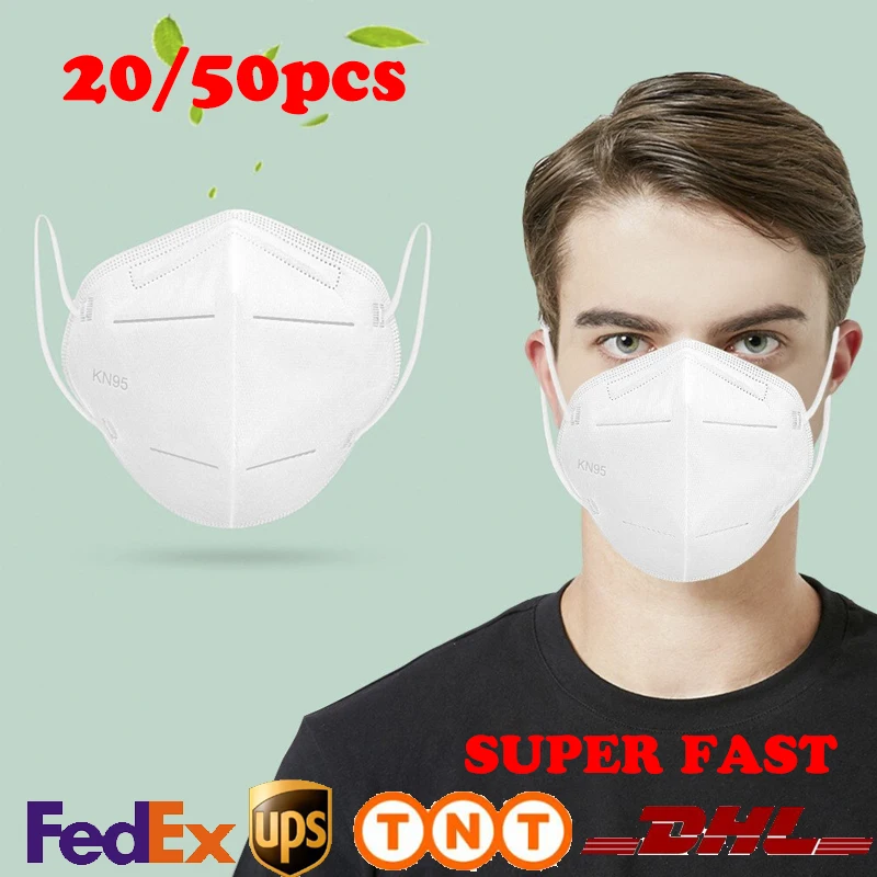 

20/50PCS KN95 Mask CE Certificate Anti dust fog KN95 Masks Particulate Respirator PM2.5 Same Protective as KF94 FFP2