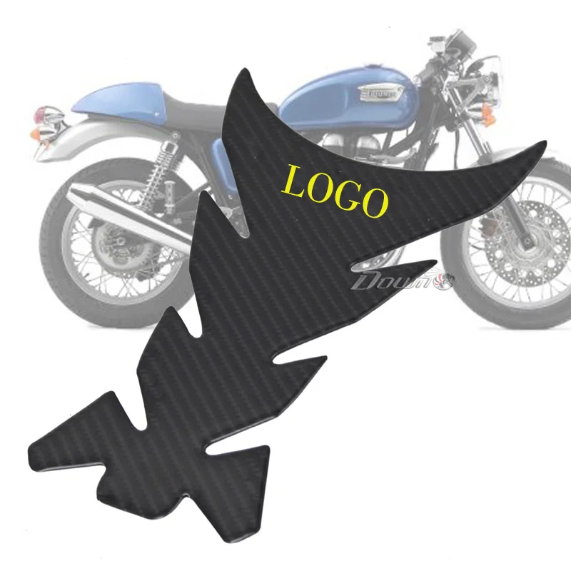 

New motorcycle 3D carbon fiber tank fish bone decoration stickers Fit For Triumph THRUXTON BONNEVILLE /SE/T100/Black SCRAMBLER