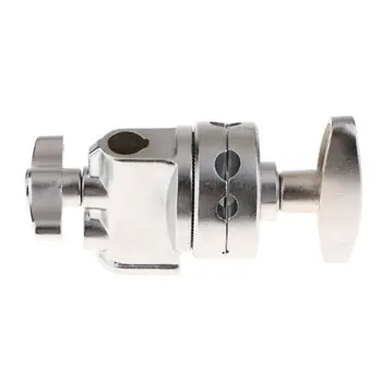 

Heavy Duty Grip Head Swivel Head Holder Mounting Adapter For Light Stand Silver N0HC