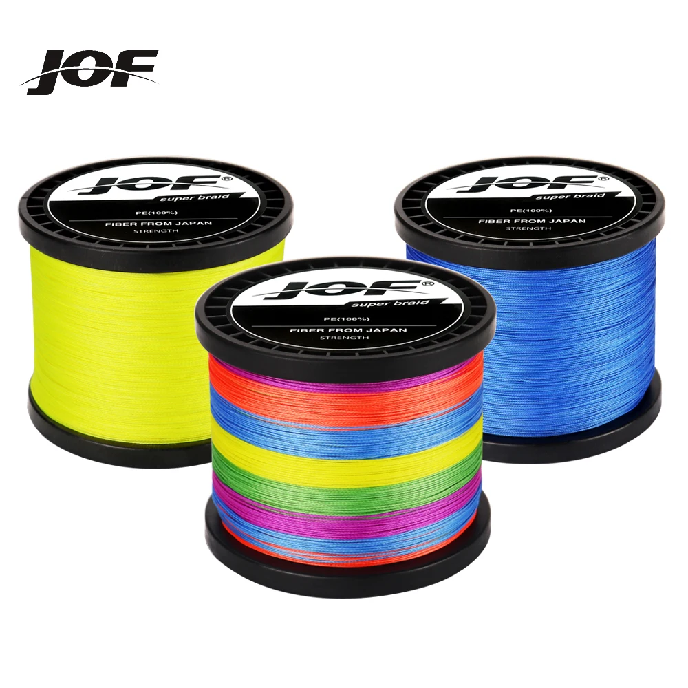 JOF 8 Strands 1000M Fishing Line PE Braided Fishing Wire Multifilament
