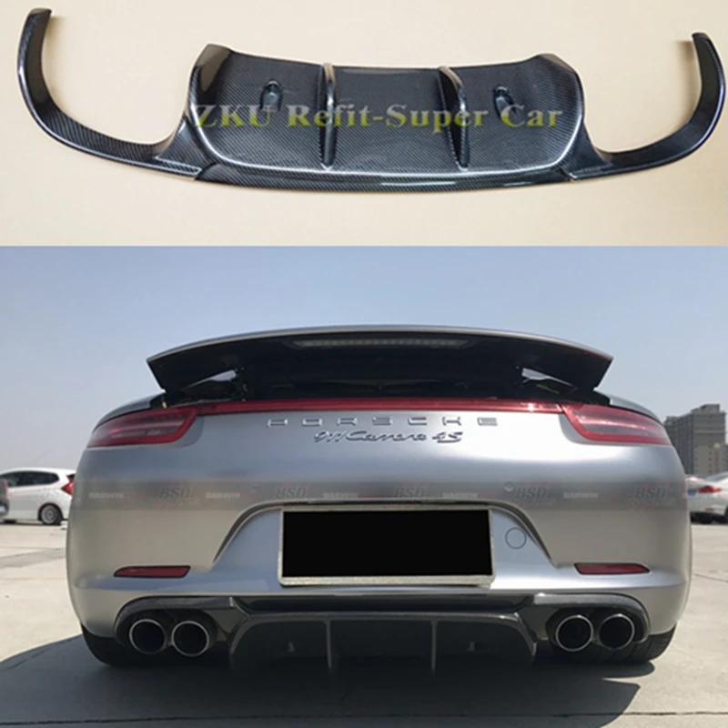 

VRS Style Real Carbon Fiber Rear Bumper Diffuser For Porsche 911 991 Carrera & Carrera S Models 2012 2013 2014 2015