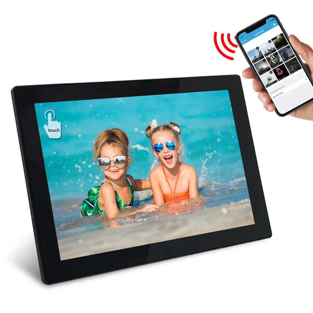 10.1 Inch Travel Vedio WIFI Wide Angle Sharing Easy Apply Remote Music Digital Picture Frame High Definition Sending Photos