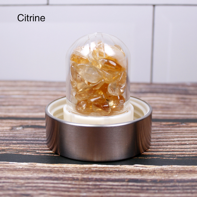1pc 380ml Natural Quartz Crystal Glass Water Bottle Gravel Irregular Stone Cup Healing Infused Elixir Cup for healthy