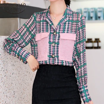 

blusas mujer de moda 2019 dames blouses lange mouwen Turn-down Collar women ladies tops shirts womens blouses and tops 7130 50