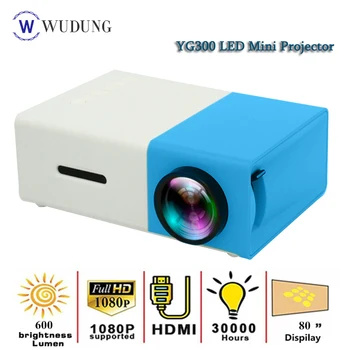 

2020 Update YG300 LED Mini Projector 320x240 Pixels Supports 1080P YG-300 HDMI Audio Portable Projector Home Media Video player