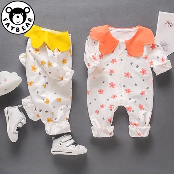 

Newborn Baby Autumn Clothing Girl Clothes Autumn Lovely Princess Suit Full Moon Child Bodysuit