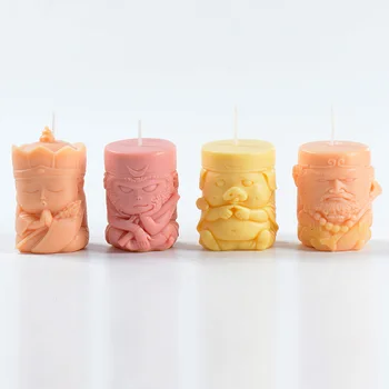 

Cylinder Silicone Candle Mold Journey To The West Characters Shapes Resin Mould Handmade Chinese Style Craft Decorative Tool