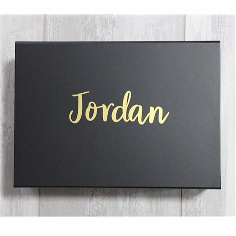

Personalized Black Luxury Gift box,Gold Foil Calligraphy,Godparents,Maid of Honour,Groomsmen,Bridesmaid Proposal,Wedding Ideas