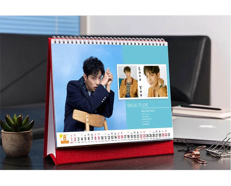 Xiao Zhan Wang Yibo Star Character Calendar Chen Qing Ling настольные календари ежедневник расписание,01-,12