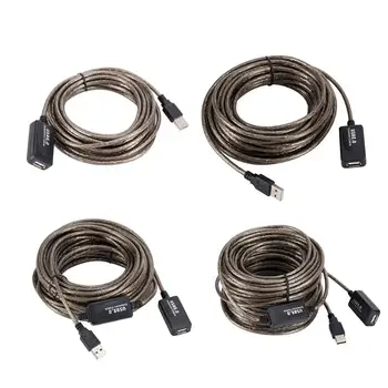 

USB 2.0 Active Extension Repeater Cable Convenient Practical User-friendly Design Signal Booster Extended Cord for Printer