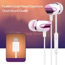 

USB Type C In-Ear Wired Control Earphone with Mic for Xiao-mi 6 Mix 2 Note 3