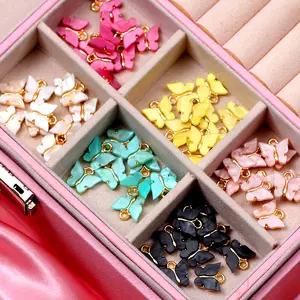10Pcs/set Multicolor Acrylic Butterfly Jewelry Accessories Fashion Charm Jewelry for Making DIY Earrings Necklaces Bracelets