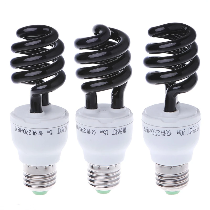 E27 5/15/20W UV ультрафиолетовые люминесцентные Black светильник CFL Bulb Lamp 220V Wholesale dropshipping |