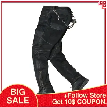 

2020 Black Men American Motorcycle Style Leather Trousers Plus Size 4XL Genuine Sheepskin Autumn Slim Fit Leather Pants