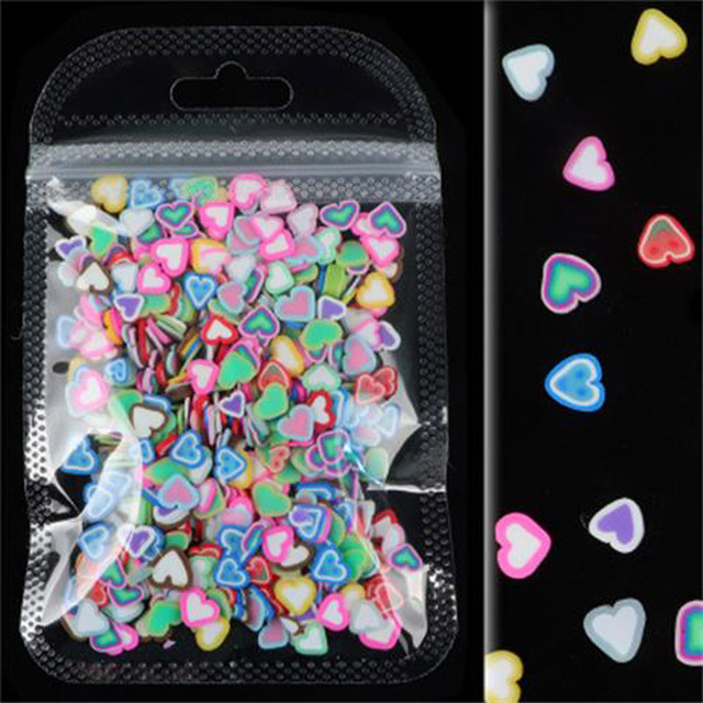 1 box of 3D fruit flowers nail art decorations  mixed style colorful nail glitter watermelon orange strawberry design