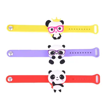 

1 Pcs Cute Cartoon Silicone Bracelet Wristband Hand Dispenser Wearable Portable Hand Sanitizer Dispenser Random Color 3 Styles
