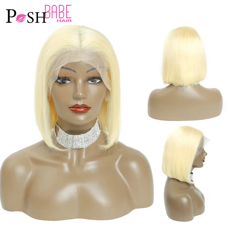 

Malaysian Pink Color Short Human Hair Wigs Straight Remy 613 Blonde Lace Front Wig 99j Burgundy Glueless Lace Wig with Baby Hair