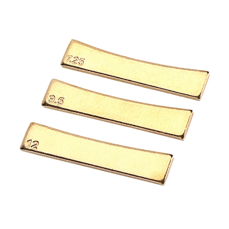 

3Pcs Electric Guitar Repair Tool Metal Fretboard Press Caul Inserts Golden