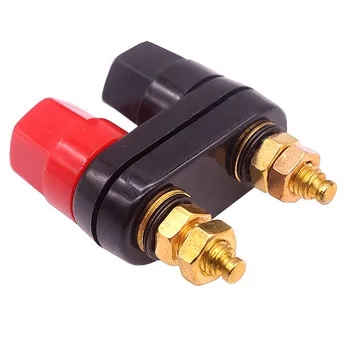 

Top Selling Quality Banana plugs Couple Terminals Red Black Connector Amplifier Terminal Binding Post Banana Speaker Plug Jack