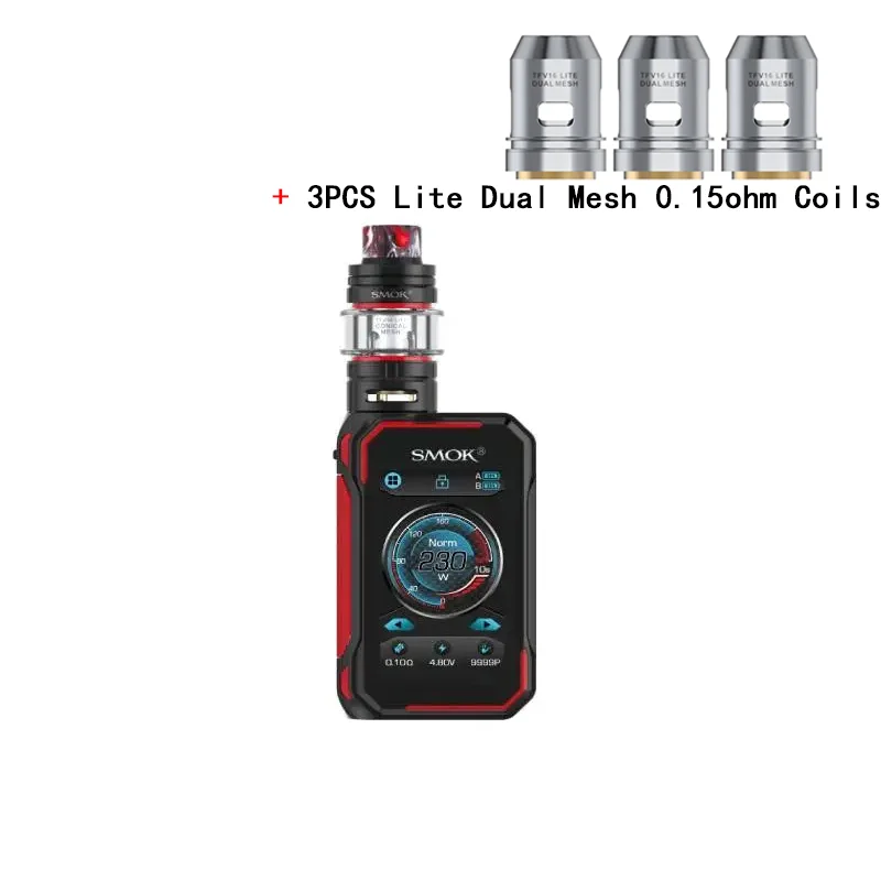 Black and dual mesh SMOK G-PRIV 3 комплект 230 Вт 5 мл TFV16 Lite сетка для бака 18650 Ом Двойная сетка Ом катушка батарея электронная сигарета VS G-PRIV 2 Mag P3 комплект - Цвет: Black and dual mesh