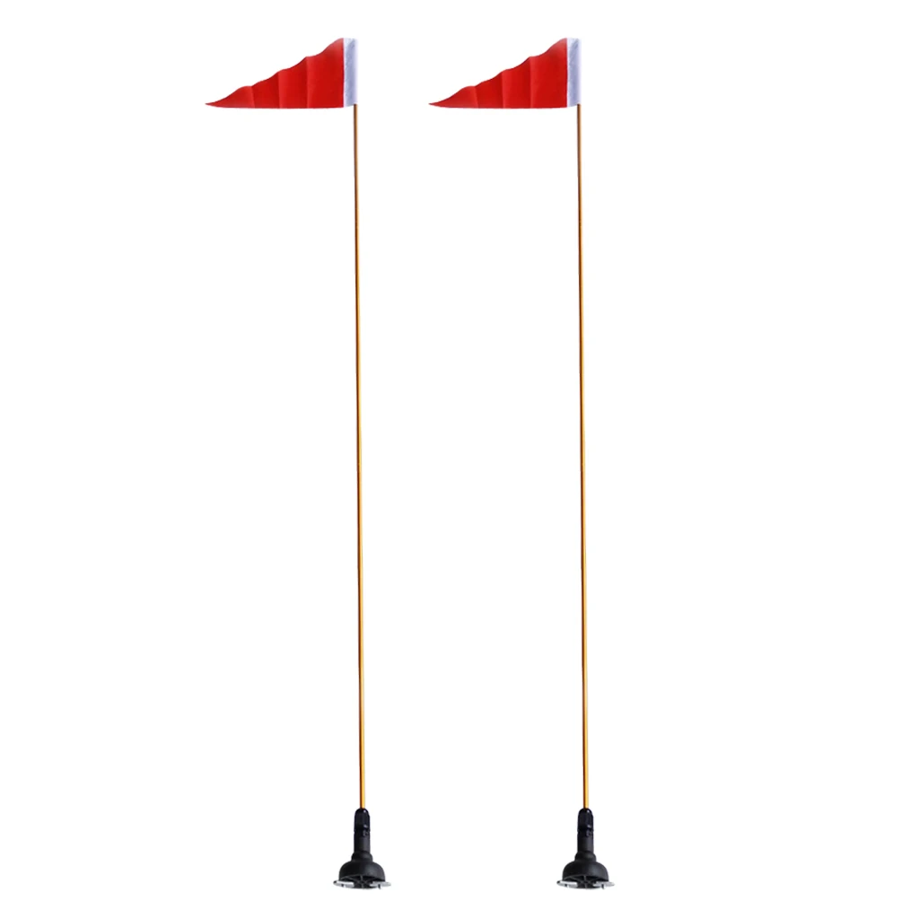 2Pcs 1.2m/4ft Universal Safety Flag Pole Base Kit with Mount Base, Suit for Marine Boat Canoe Kayak DIY Accessories
