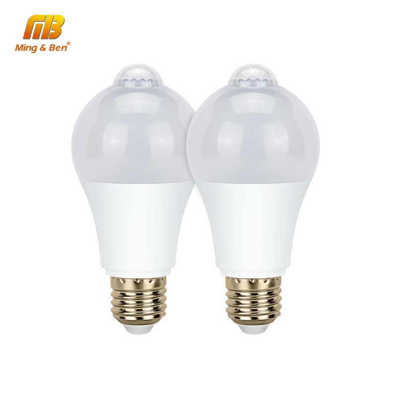 

2PCS Smart PIR Sensor Light Bulbs 5W 7W 9W 12W E27 220V Motion Sensor Emergency LED Night Light For Balcony Corridor Cold White
