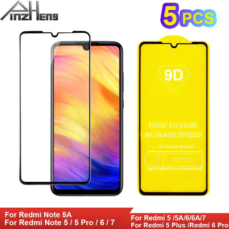 5 шт. закаленное стекло для Xiaomi Redmi Note 7 6 5 Pro 5A Защитное стекло для экрана Redmi 5 5A 5 Plus 6 Pro 6A 7 пленка