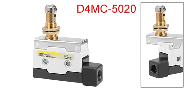 Uxcell 1 шт. концевой выключатель D4MC-5020/D4MC-5000 ролик Плунжер микро мгновенный Панель Крепление 1NC+ 1NO очень точно