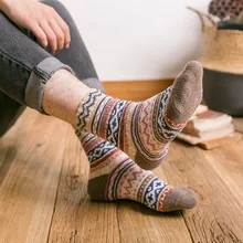 5 пар носков, Модные Цветные носки без пятки, осенние и зимние теплые мужские и женские шерстяные носки Soc