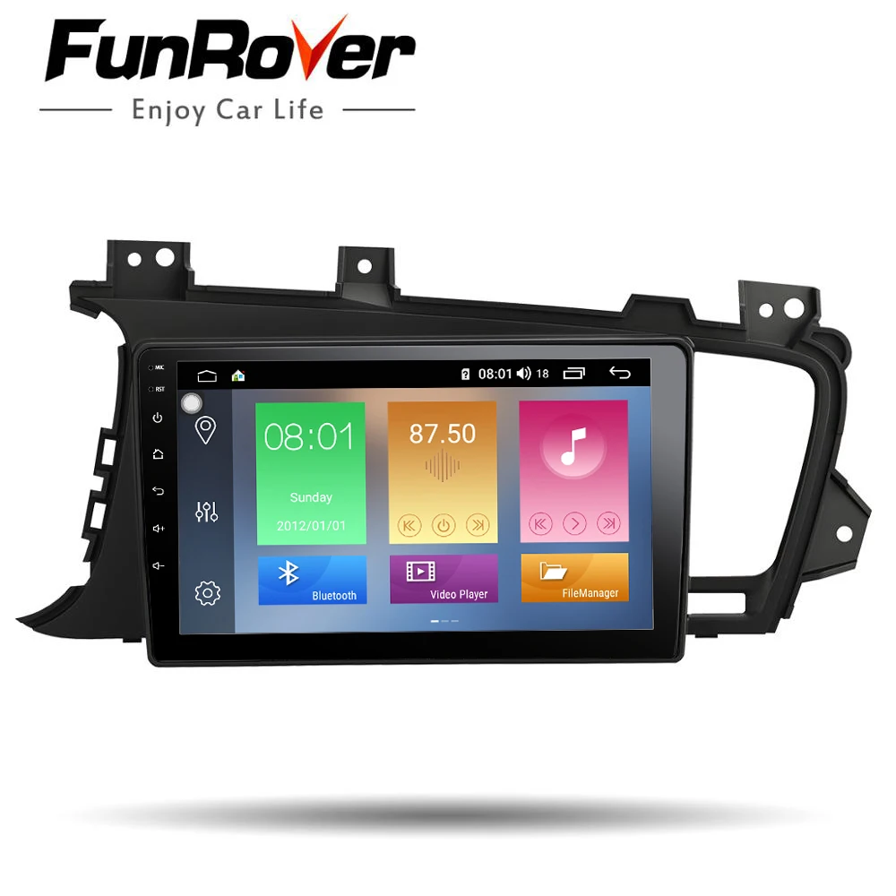 Funrover Android 9,0 2,5+ ips DSP автомобильный Радио Мультимедиа Видео плеер для Kia K5 Optima2011- gps Навигация dvd 2 din Авторадио