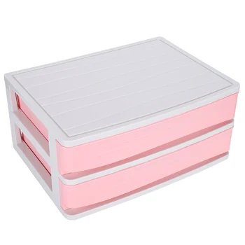 

packaging jewelry display Double Layer Multi‑Functional Stackable Desktop Storage Box Notebook Organizer jewerly box