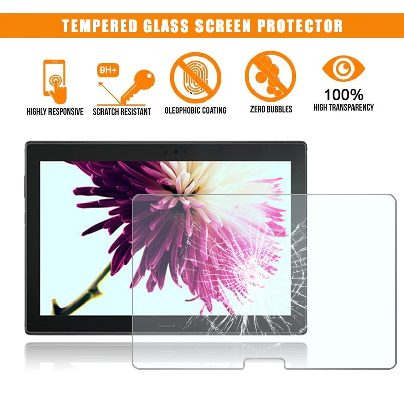 

For Lenovo Tab 4 10 Plus Full Tablet Tempered Glass 9H Premium Anti-Scratch Anti-fingerprint HD Film Protector Guard Cover