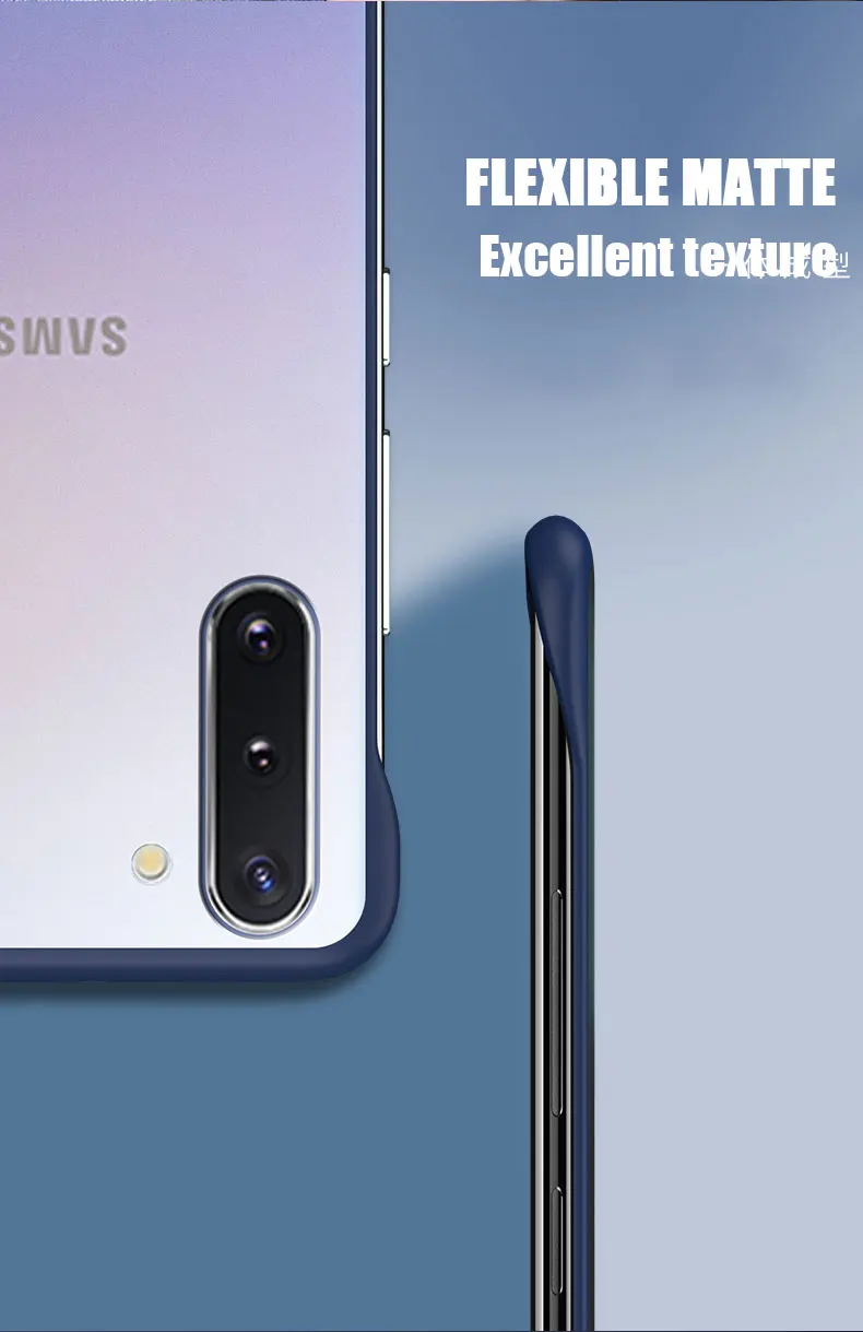 Бескаркасный чехол для samsung Galaxy Note 10, чехол, Ультратонкий матовый ПК, ударопрочный чехол для задней панели samsung Galaxy Note 10 Plus 5G
