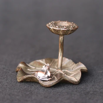

Antique Miscellaneous Collectibles Copper Lotus Incense Plug coil furnace Incense Plug creative retro Tea Table home decoration