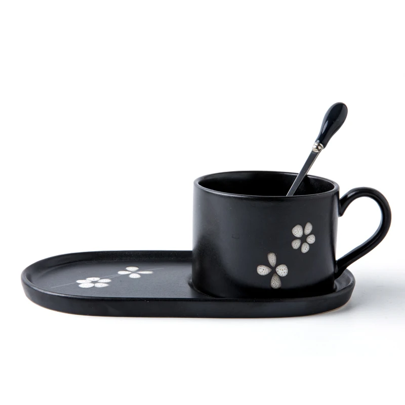 Japanese Ceramic Coffee Cup and Saucer Creative Breakfast Cutlery Set Afternoon Tea Snack Dish Combination 6CTH003 | Дом и сад