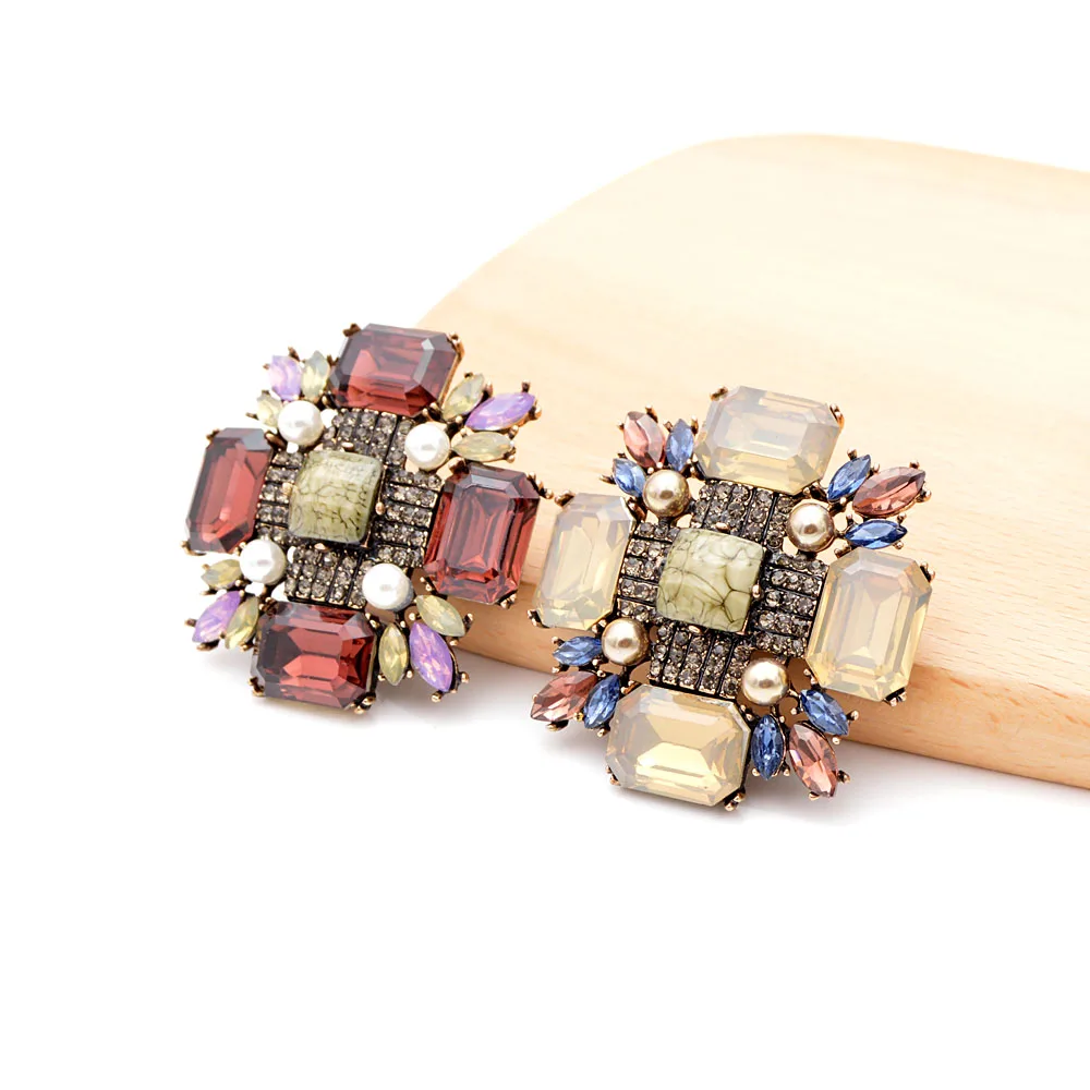 Cindy Xiang Large Crystal Cross Brooches For Women Fashion Vintage