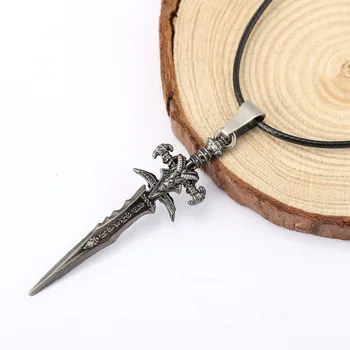 

20pcs Game Punk Gothic Necklace Frostmourne Espada Alloy Pendants Choker Collar Accessory Jewelry Porte Men Boy Birthday Gifts