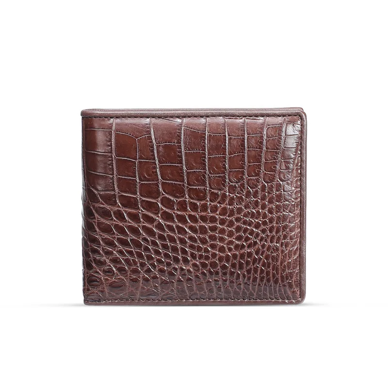 

High-end luxury crocodile leather wallet men's short leather wallet Business suit clip cross-section multi-card coin purse free