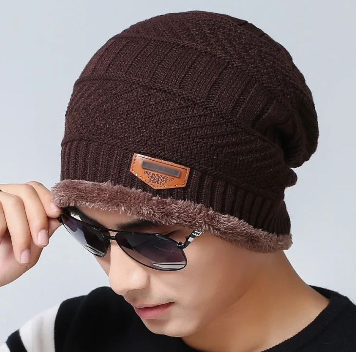 Single hat brown Осенне-зимняя бархатная шапочка, вязаная шляпа нагрудник, два предмета, наушники для родителей и детей, кепка шерстяная шапка, шапка, детская зимняя шапка шапка мужская шапки женские шапки шапка женская зимняя шапка - Цвет: Single hat brown