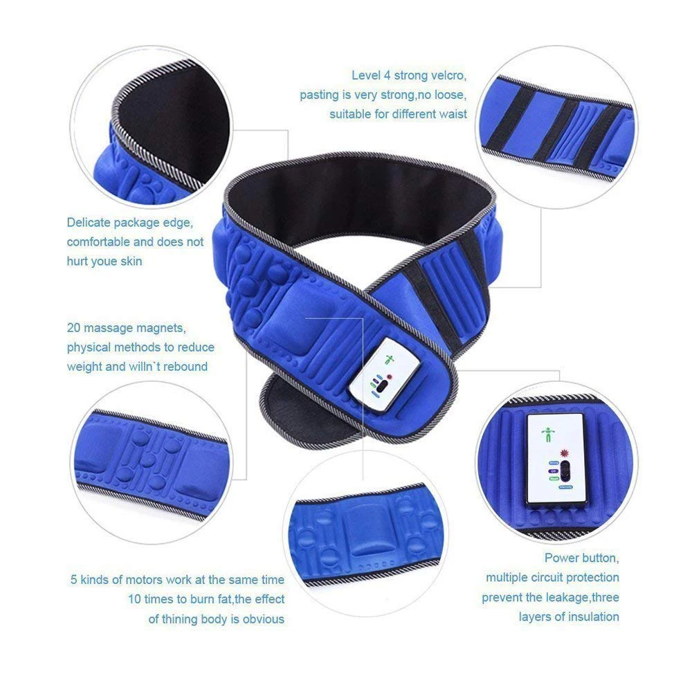 Slimming Belt X5 Times Electric Vibration Fitness Massager Machine Lose Weight Burning Fat Abdominal Muscle Stimulator For Hip