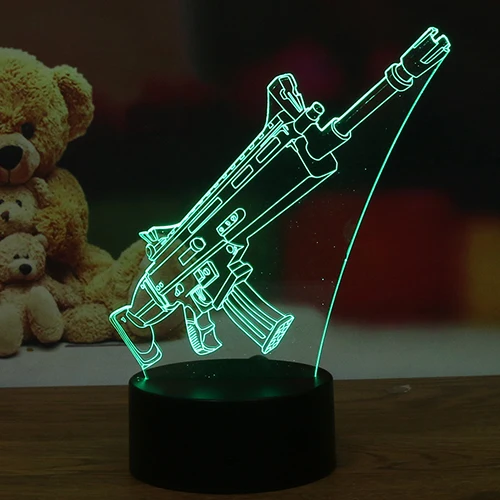 Игра 3D светодиодный светильник 7 цветов сенсорный выключатель Светильник настольный USB ночник акриловая Иллюзия комната атмосферное освещение подарок все скины - Испускаемый цвет: A11