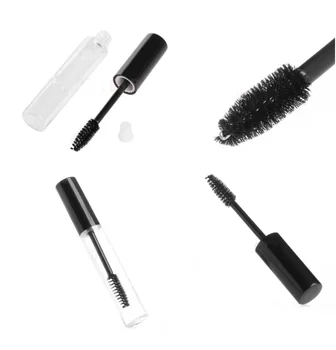 

Portable 10mL Empty Mascara Tube Eyelash Vial Liquid Bottle Container Black Cap