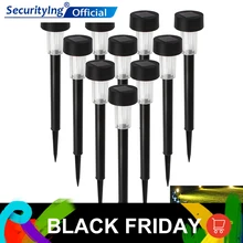 10pcs/lot Landscape Lights White LED Outdoor Garden Light Solar Powered Landscape Yard Lawn Path Lamp