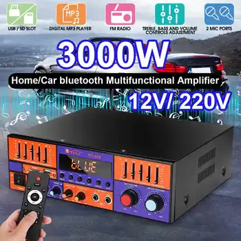 

3000W Audio Power Amplifier bluetooth Car Digital Stereo Amplifier HIFI USB FM SD with Remote Control 2 Channels Amplifiers