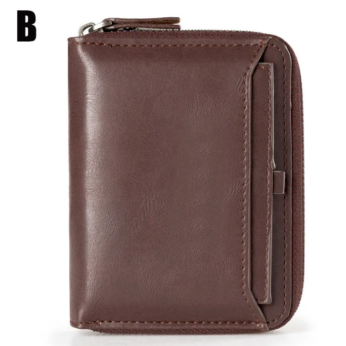 Новинка, мужской модный кошелек-держатель для карт, Cartera Hombre, мужские короткие кошельки из искусственной кожи на молнии, мужские подарки, кошелек для монет