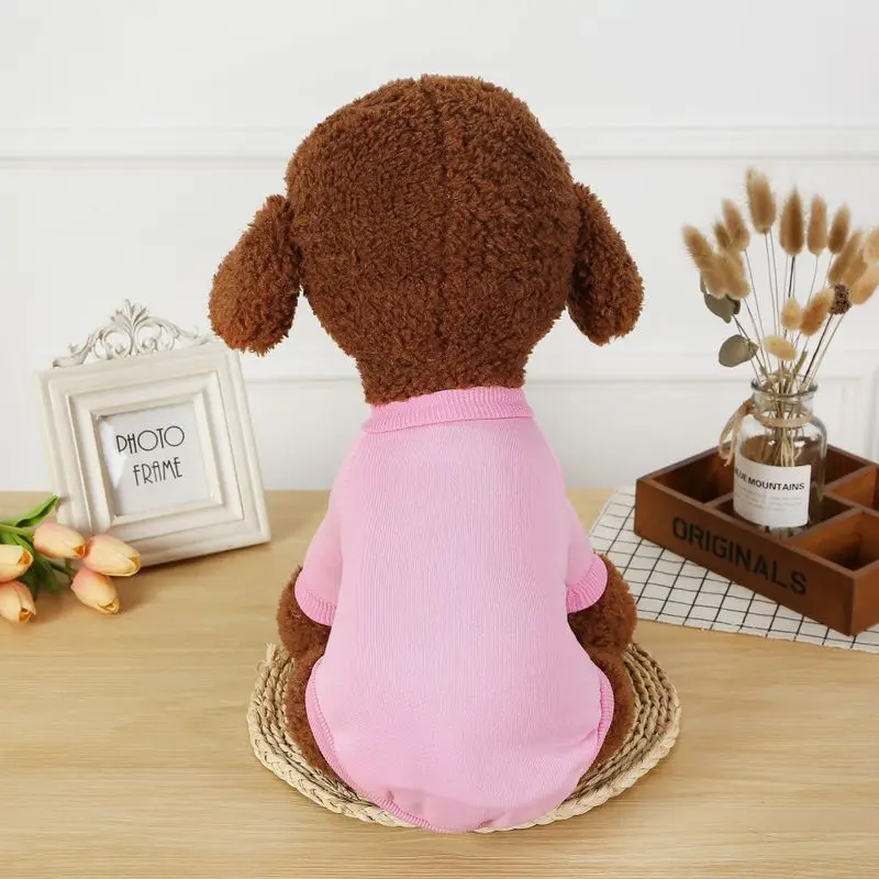 Pet Shirt Pet Winter Solid Color Dog Costumes Pet Dog Cat Clothes Vest Shirt Pet dog cat out warm home clothes sweaters