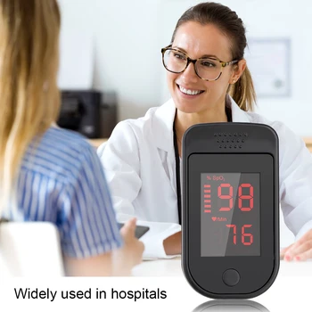 

Blood Oximeter Finger Pulse Oximeter Fingertip LED Pulse Oximeters Saturation Monitor Blood Pressure Meter Heart Rate Monitor